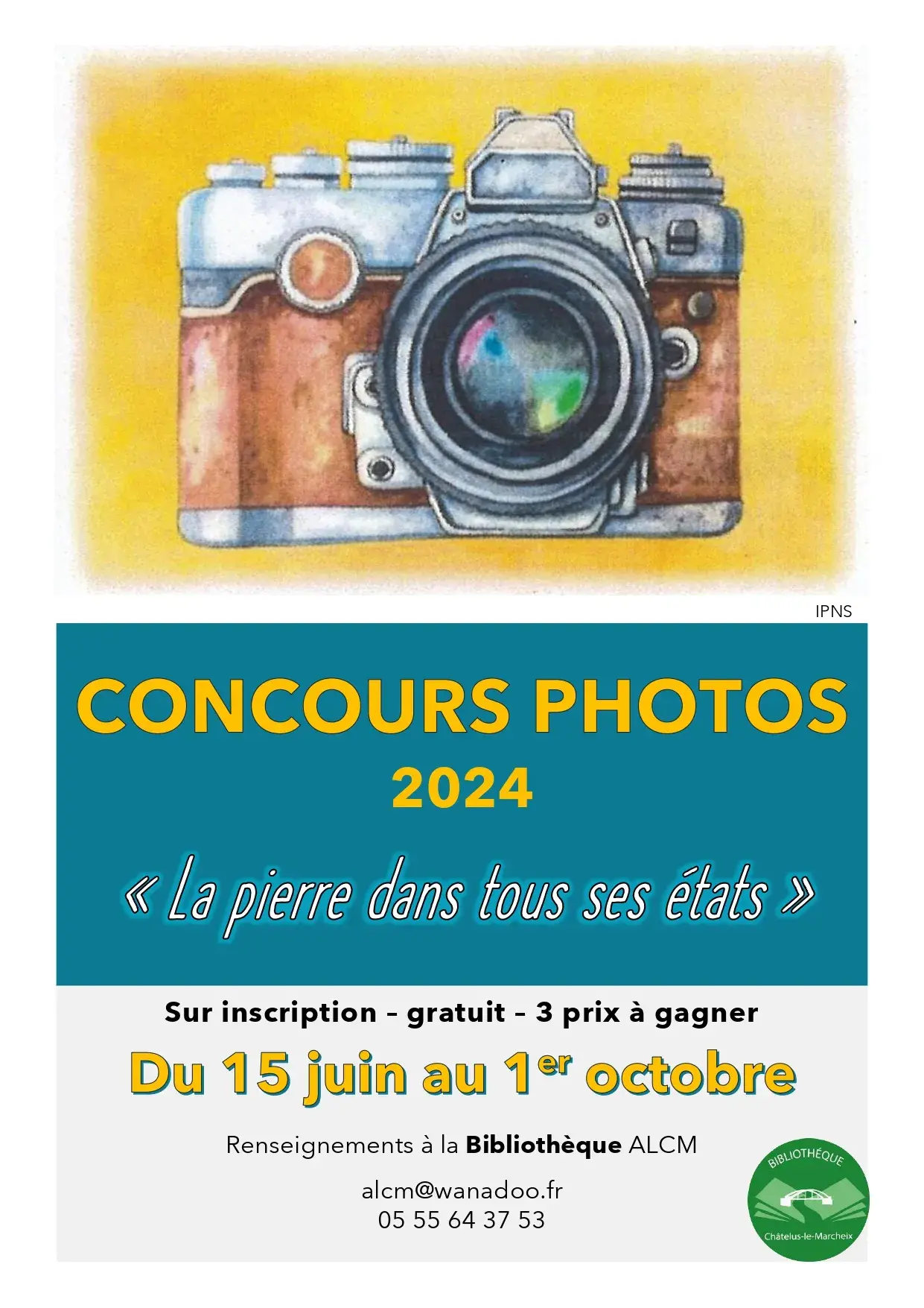 Affiche Michel Haury Photographe - Concours photos 2024 à Châtelus-le-Marcheix 'La pierre dans tous ses états